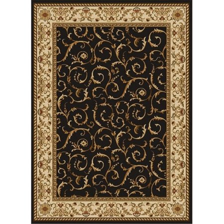 RADICI 1599-1522-BROWN Como Rectangular Brown Transitional Italy Area Rug- 7 ft. 9 in. W x 11 ft. H 1599/1522/BROWN